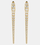 Melissa Kaye Lola Needle Medium 18kt gold earrings with diamonds