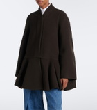 Loewe Peplum wool and cashmere coat