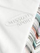 Missoni - Logo-Embroidered Striped Cotton-Jersey Sweatshirt - White