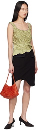 J.Kim Black Ying-Yang Pencil Midi Skirt