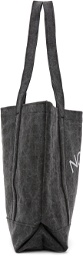 Noah Black Recycled Canvas Core Logo Tote