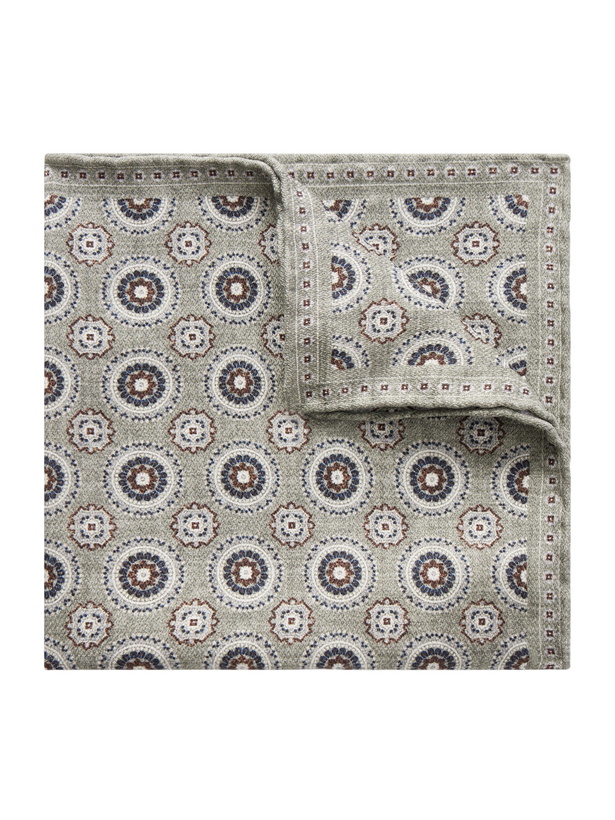 Photo: Brunello Cucinelli - Printed Silk Pocket Square