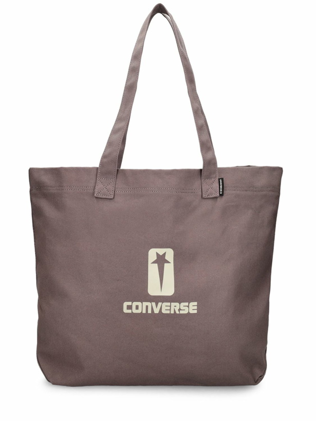 Photo: DRKSHDW X CONVERSE Converse Logo Cotton Tote Bag