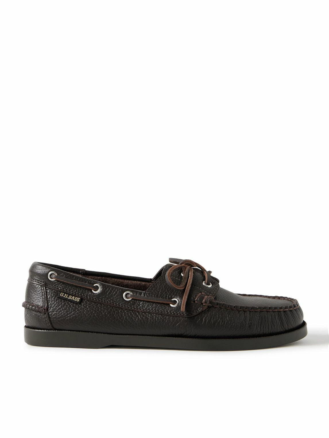G.H. BASS - Jetty II Full-Grain Leather Boat Shoes - Brown