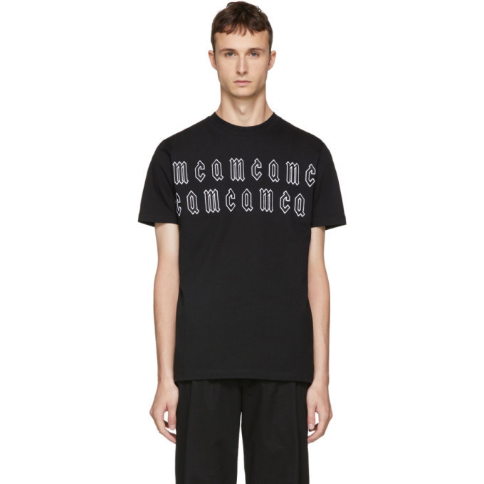 Photo: McQ Alexander McQueen Black Gothic Repeat Logo T-Shirt