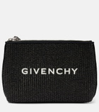 Givenchy Logo raffia clutch