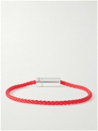 Le Gramme - 7g Braided Cord and Sterling Silver Bracelet - Red