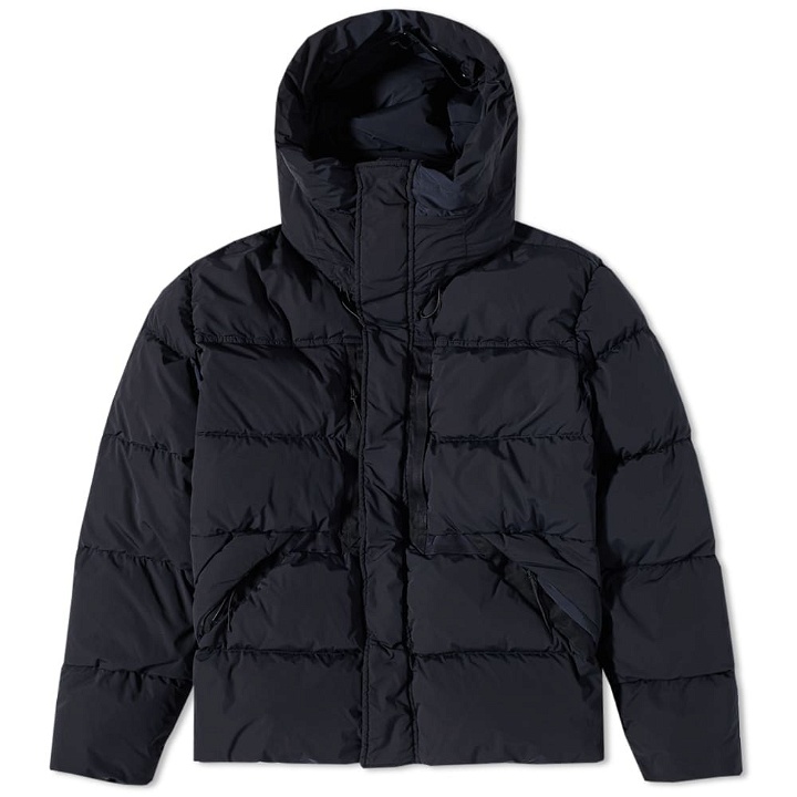 Photo: C.P. Company Men's Nycra-R Hooded Down Jacket in Total Eclipse