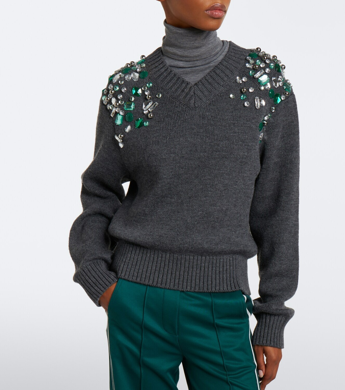 Dorothee Schumacher Embellished Coolness virgin wool sweater