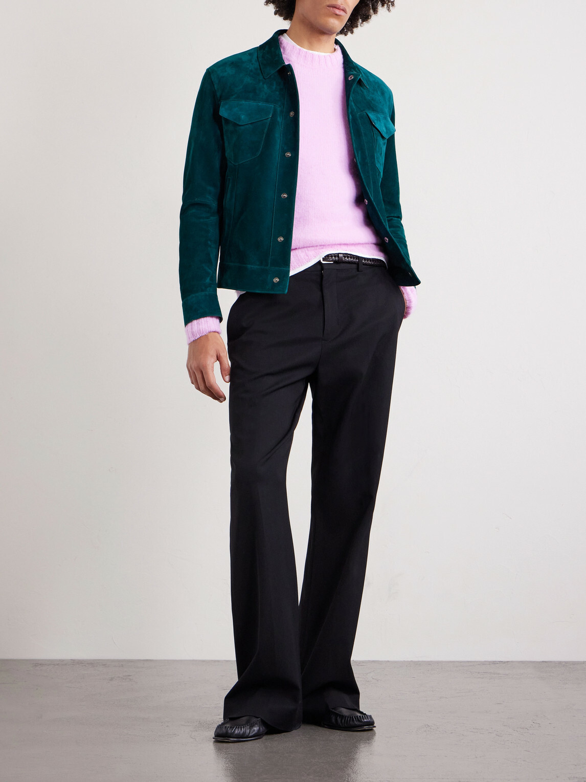 TOM FORD - Slim-Fit Suede Jacket - Green