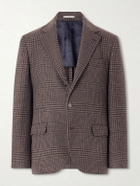 Brunello Cucinelli - Houndstooth Cashmere Blazer - Brown