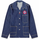 Kenzo Paris Men's Kenzo Target Workwear Jacket in Rinse Blue Denim