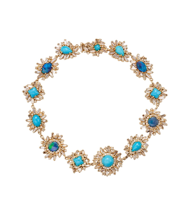 Photo: Suzanne Kalan 18kt yellow gold (750/1000) bracelet with gemstones