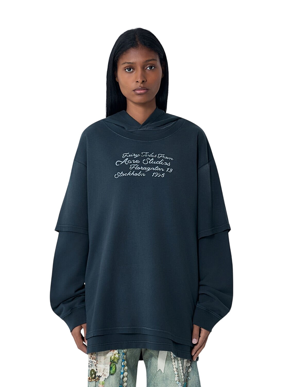 Acne Studios Red Fairview Face Sweatshirt Acne Studios