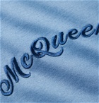 Alexander McQueen - Logo-Embroidered Cotton-Jersey T-Shirt - Blue