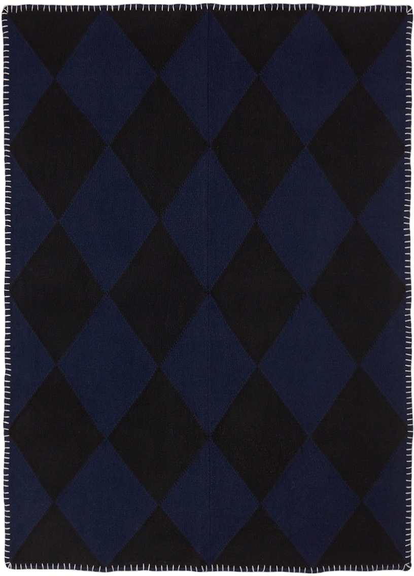 KHAITE Navy & Black Delancey Blanket