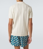 Frescobol Carioca Vidal striped cotton jacquard polo shirt