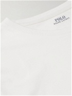 Polo Ralph Lauren - Slim-Fit Logo-Embroidered Cotton-Jersey T-Shirt - Neutrals