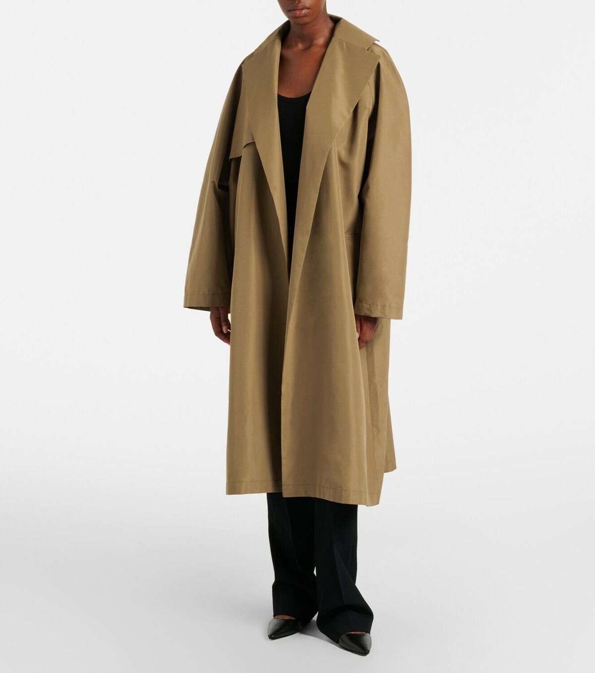 The Row Amapola silk trench coat
