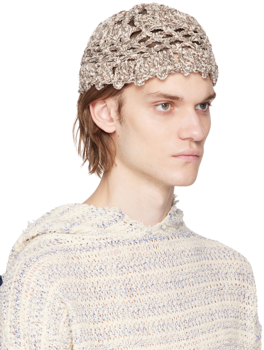 VITELLI SSENSE Exclusive Brown Flower Beanie