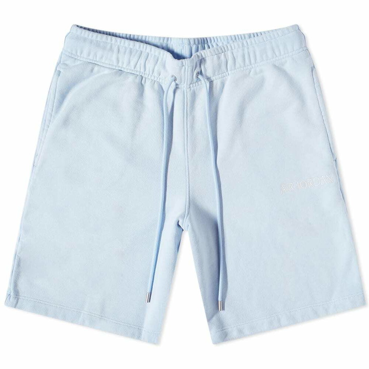 Photo: Air Jordan Men's Wordmark Fleece Short in Ice Blue/Sail