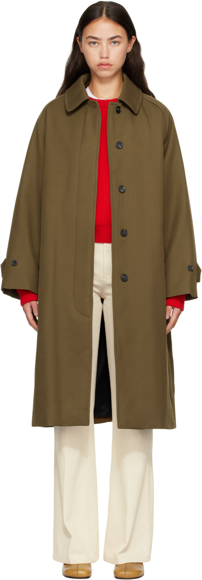 A.P.C. Khaki Water-Repellent Wool Jacket