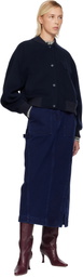 Weekend Max Mara Navy Zelante Bomber Jacket