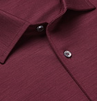 Rubinacci - Wool-Piqué Shirt - Burgundy