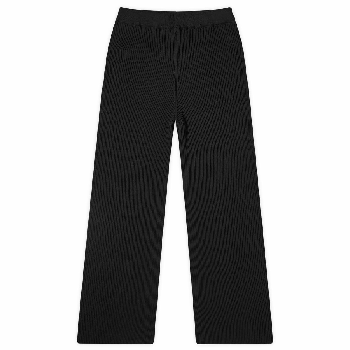 Snow Peak Women's High Gauge Light Knit Trousers in Black