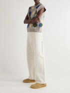 Acne Studios - Slim-Fit Polka-Dot Intarsia Wool Sweater Vest - Gray
