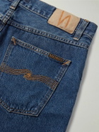 Nudie Jeans - Seth Straight-Leg Stone-Washed Organic Denim Shorts - Blue