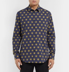 Versace - Slim-Fit Printed Cotton Shirt - Men - Navy
