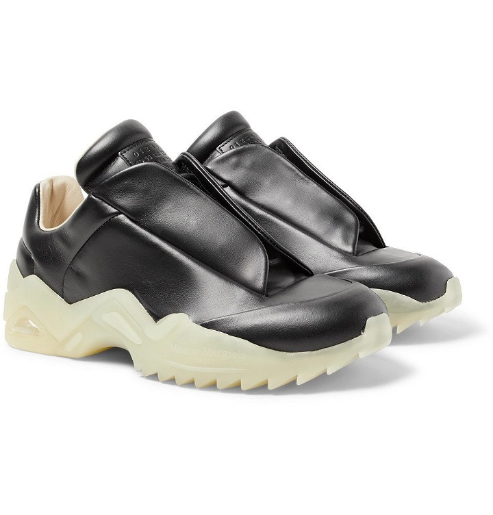 Photo: Maison Margiela - Future Leather Sneakers - Black