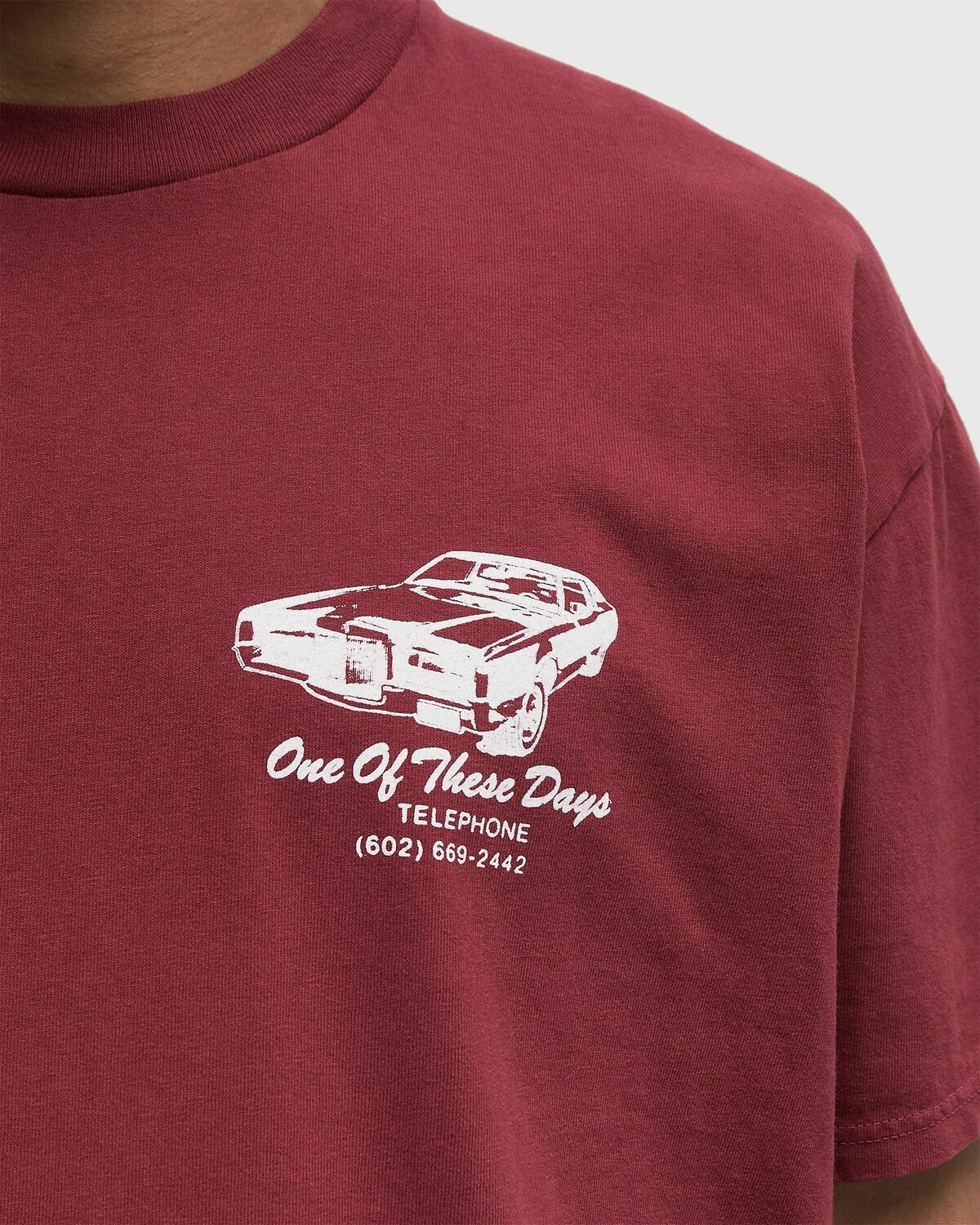 One of these Days TIRE SERVICE TSHIRT Red Mens Shortsleefe