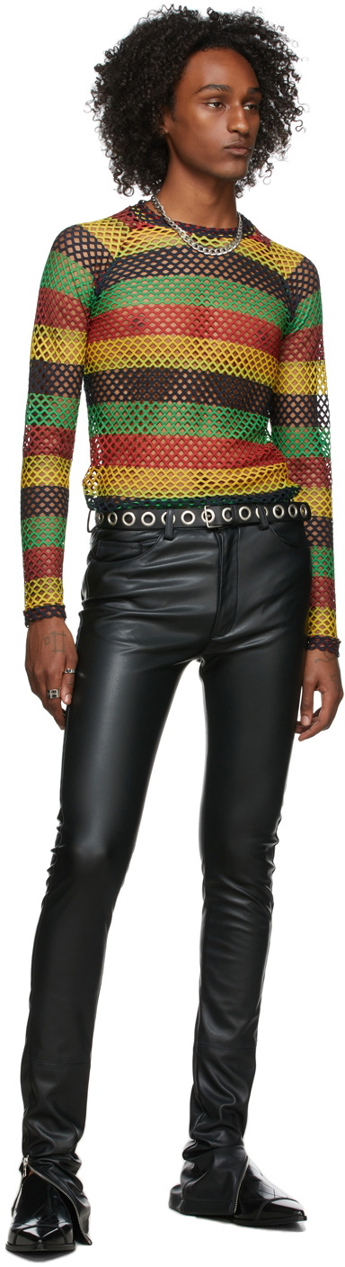 Faux leather skinny trousers