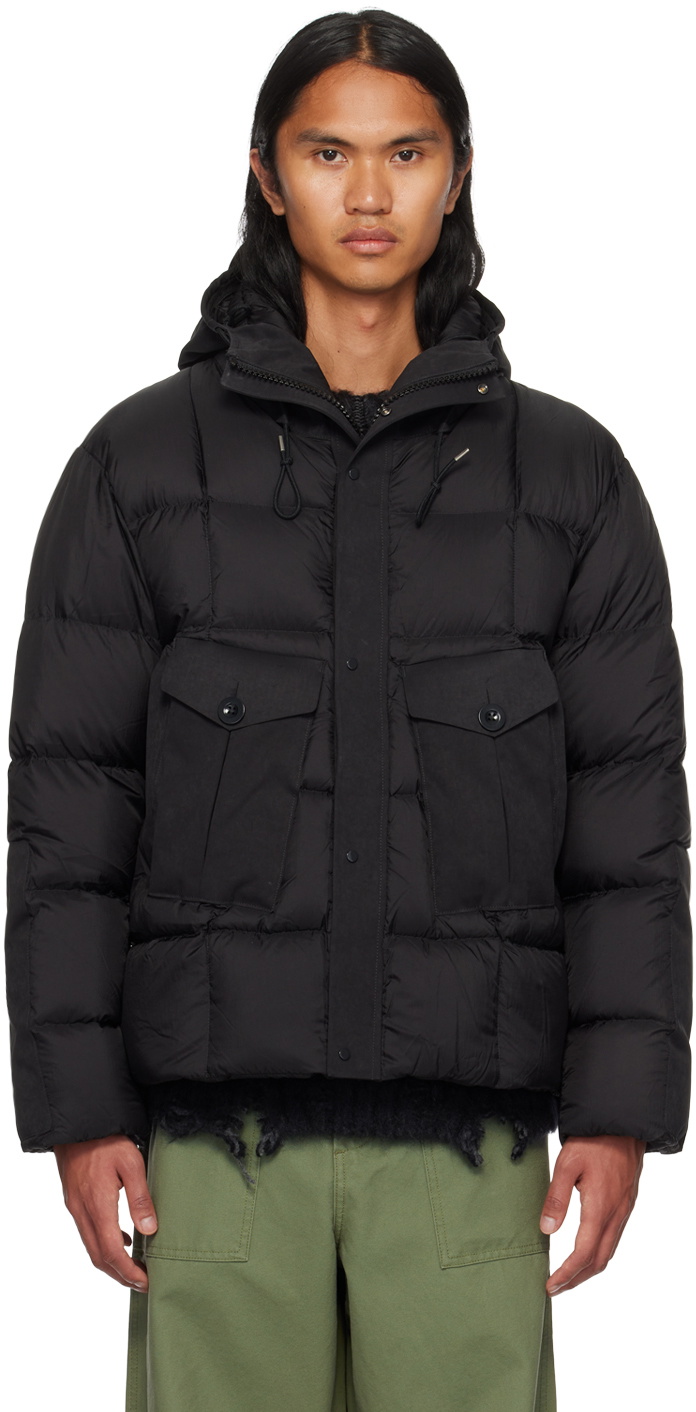 Ten c Black Tempest Combo Down Jacket Ten C