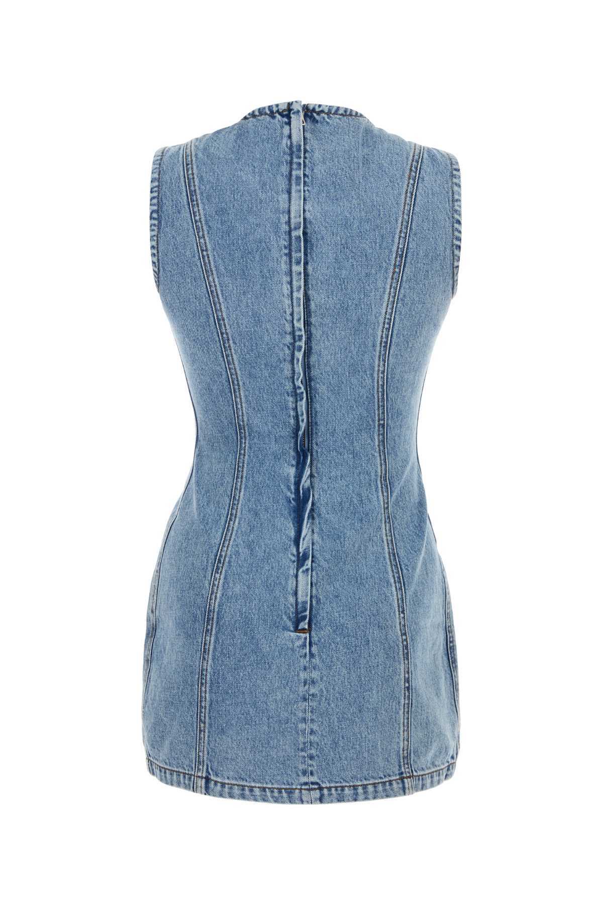jw anderson blue mini dress JW Anderson A-line Ruffled Minidress | Blue