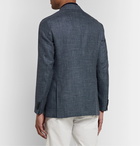 Canali - Blue Kei Slim-Fit Wool, Silk and Linen-Blend Blazer - Blue