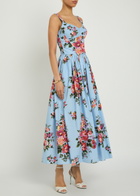 Dolce & Gabbana Floral-print Cotton-poplin Maxi Dress Multicoloured 1
