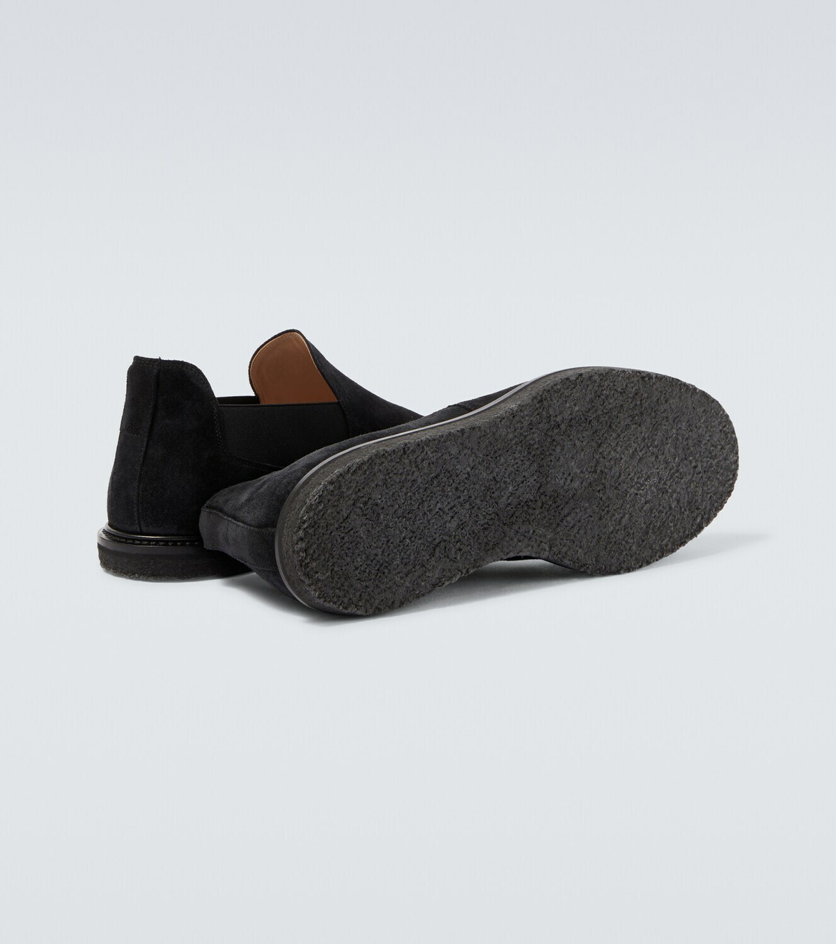 The Row Parker suede slip-on shoes