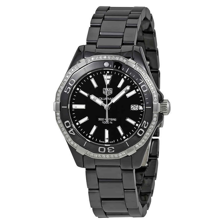 Photo: Tag Heuer Aquaracer Black Dial Ladies Watch WAY1395.BH0716