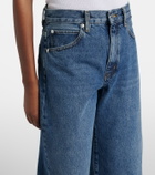 Frame Bubble Crop barrel-leg jeans