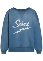 Saint Mxxxxxx Logo-appliquéd Cotton Sweatshirt Navy