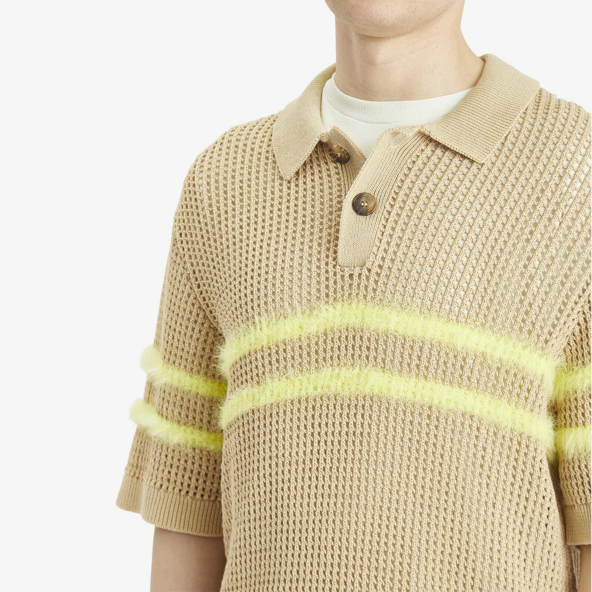 ACMH by Magic Castles Men's Kember Knitted Polo in Ecru