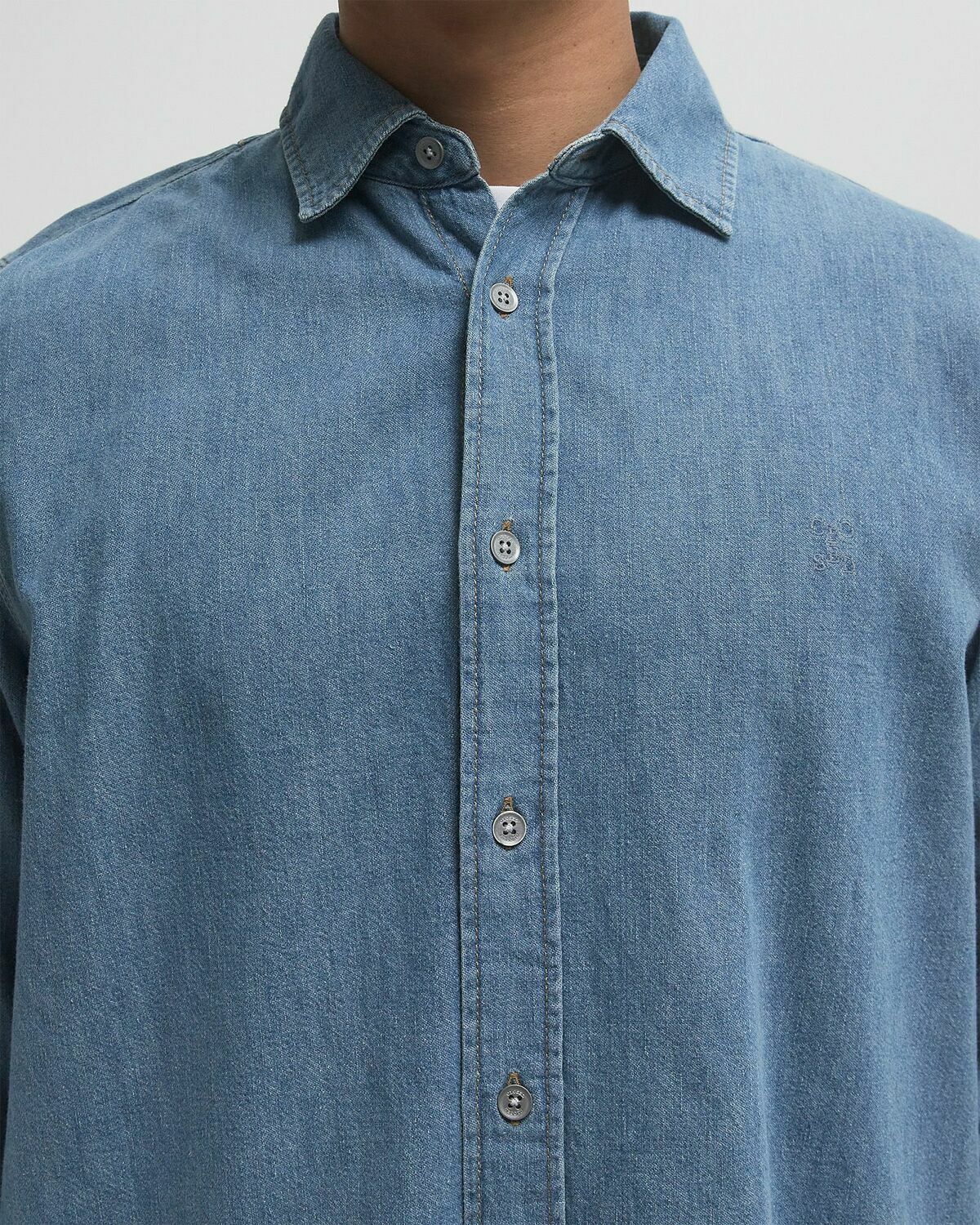 CLOSED ARCHIVE BASIC SHIRT Grey Mens Longsleefe