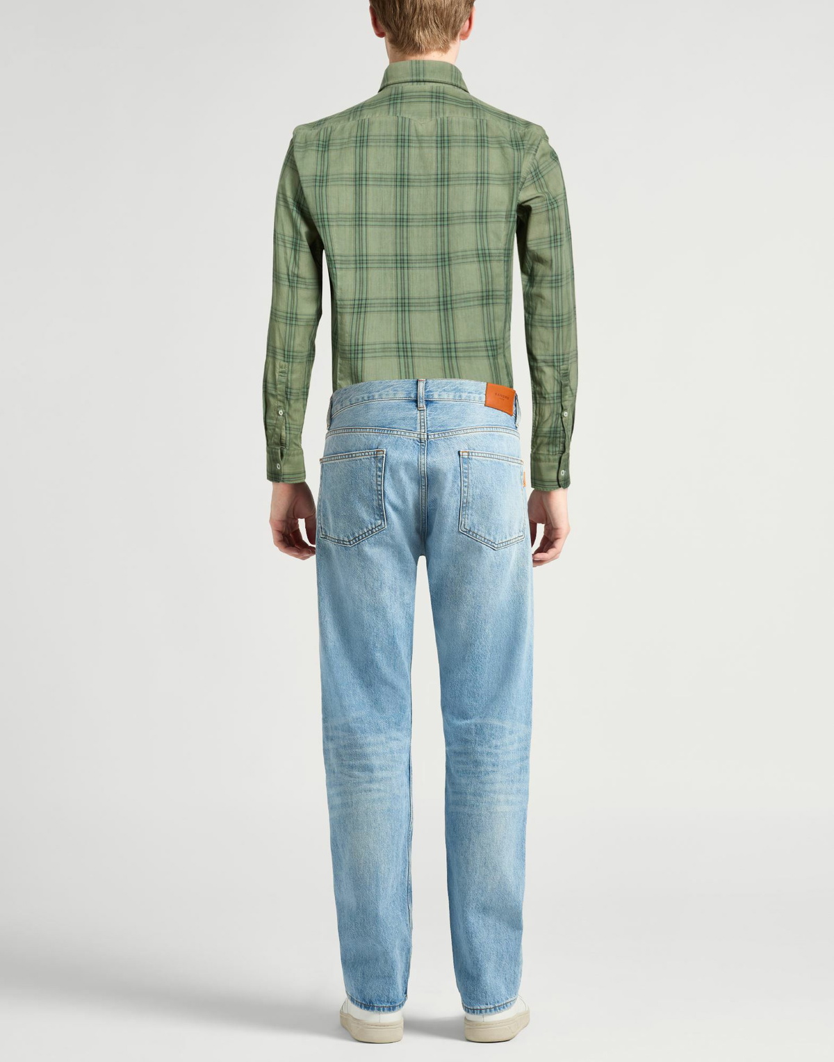 Massimo Alba Mens Shirt in Sage green