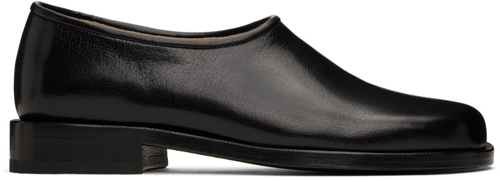 Photo: LEMAIRE Black Anatomic Slip On Loafers