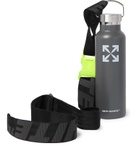 Off-White - Logo-Print Stainless Steel Water Bottle, 500ml - Black