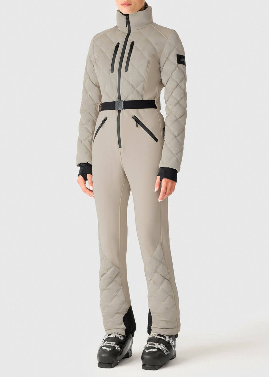 Mackage Inga Quilted Bonded Fleece ski Suit Taupe