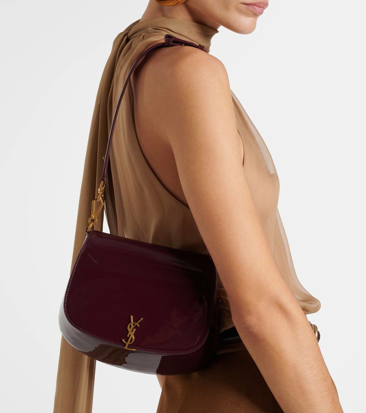 ショルダーバッグ・ポシェット SAINT LAURENT 'Voltaire' shoulder bag Brown Brown Voltaire mini leather shoulder bag | SAINT LAURENT